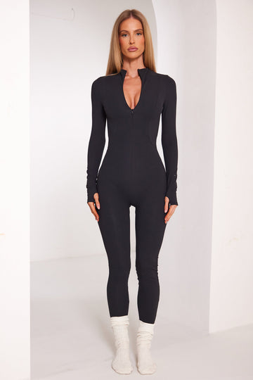 The Sculpt Backless Unitard in Black