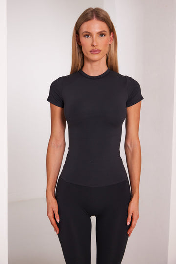 The Sculpt Short Sleeve Tee in Black