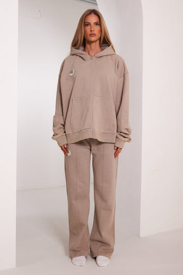 Planet Mars Zip Jacket in Stone