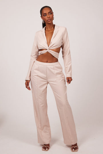 The Thea Suit Trousers in Pink Nude