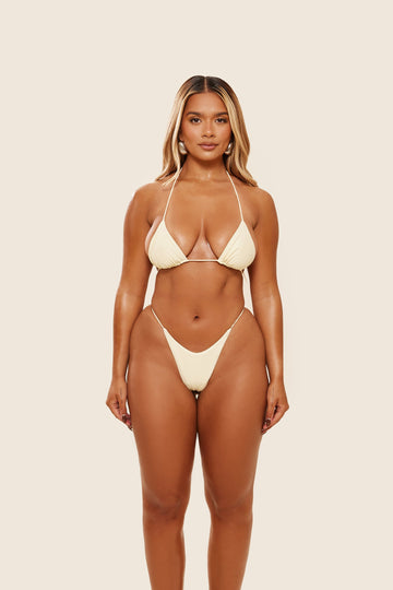 The Teeny Bikini in Cream