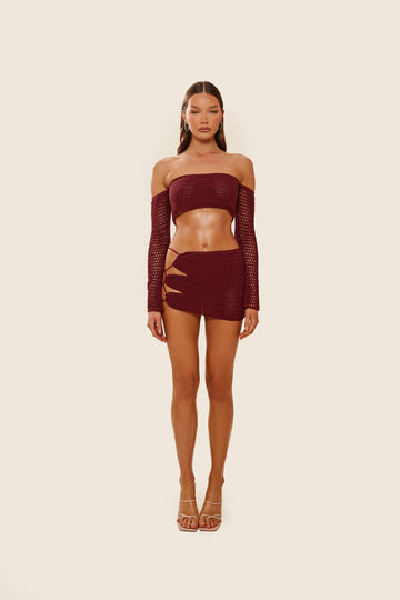 The Crochet Set in Wine