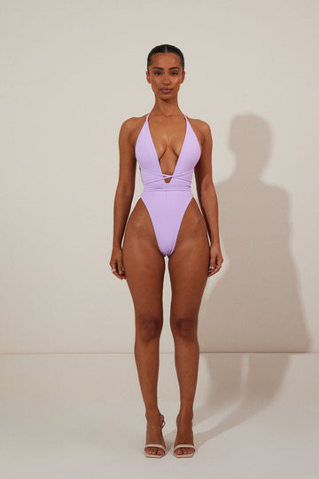The Fishtail Swimsuit in Lilac