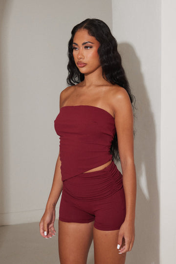 The Bandeau Asymmetric Top in Wine