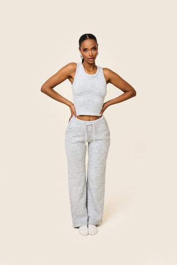 The Mars Soft Knit Straight Leg Joggers in Grey