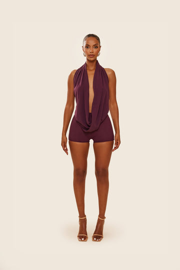 The Leia Set with Shorts in Plum
