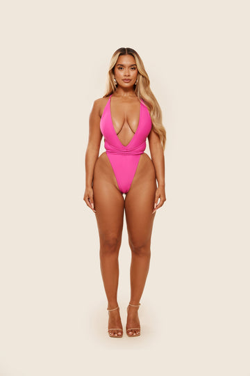 The Fishtail Swimsuit in Fuchsia
