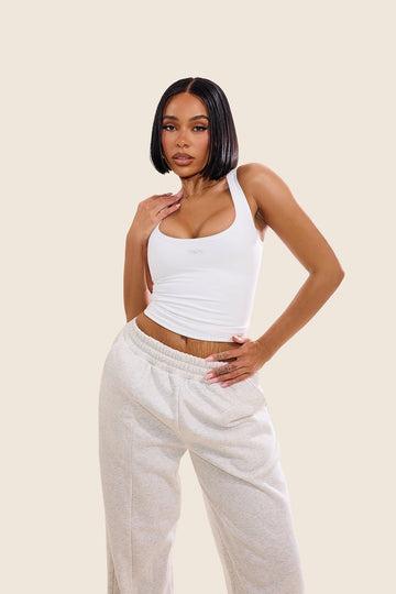 The Sculpt Vest Top in White