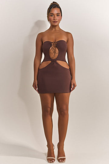 The Bandeau Cut Out Mini in Brown