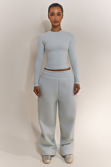 The Sculpt Long Sleeve Top in Baby Blue