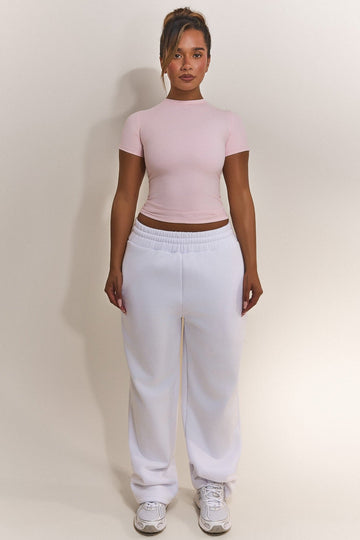 The Sculpt Short Sleeve Top in Pink