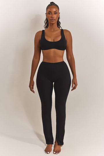 The Split Leg Trouser in Black