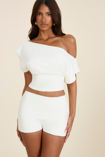 The Samira Off-Shoulder Top in White