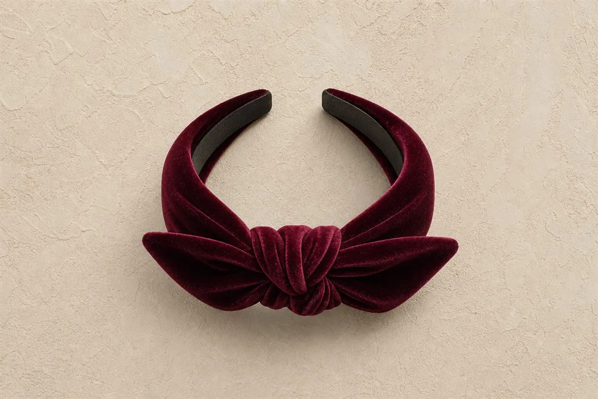 Signature Bandeau Cheveux Noué Velours Essential