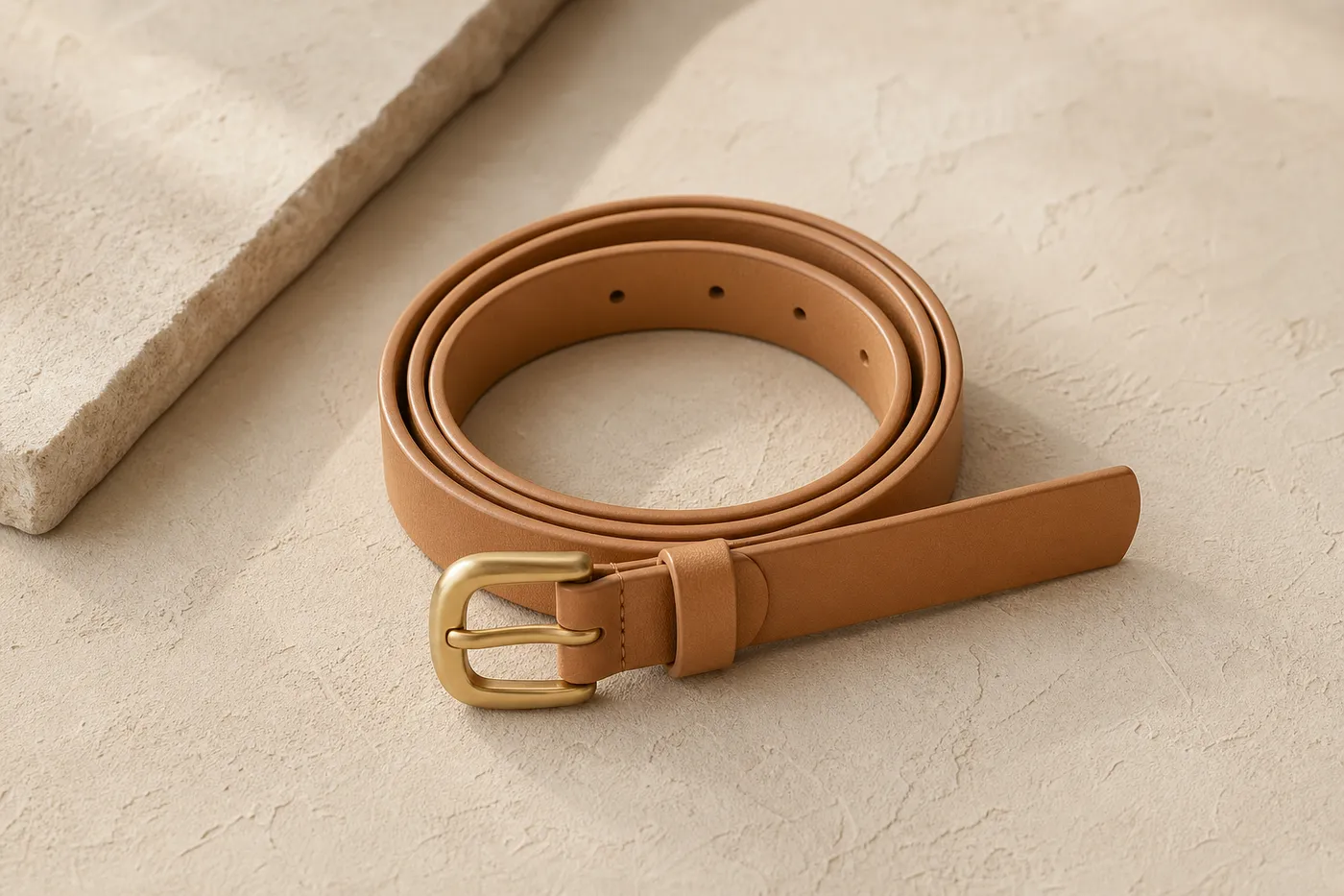 Slim Vegan Leather Belt