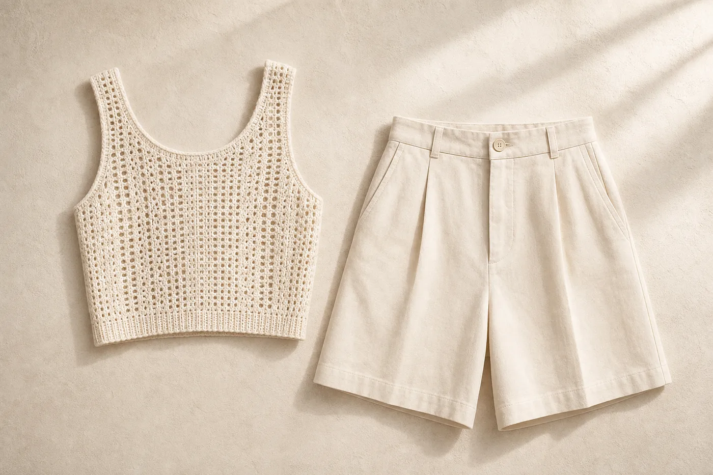 Iconic Crochet Top and Bermuda Set Signature