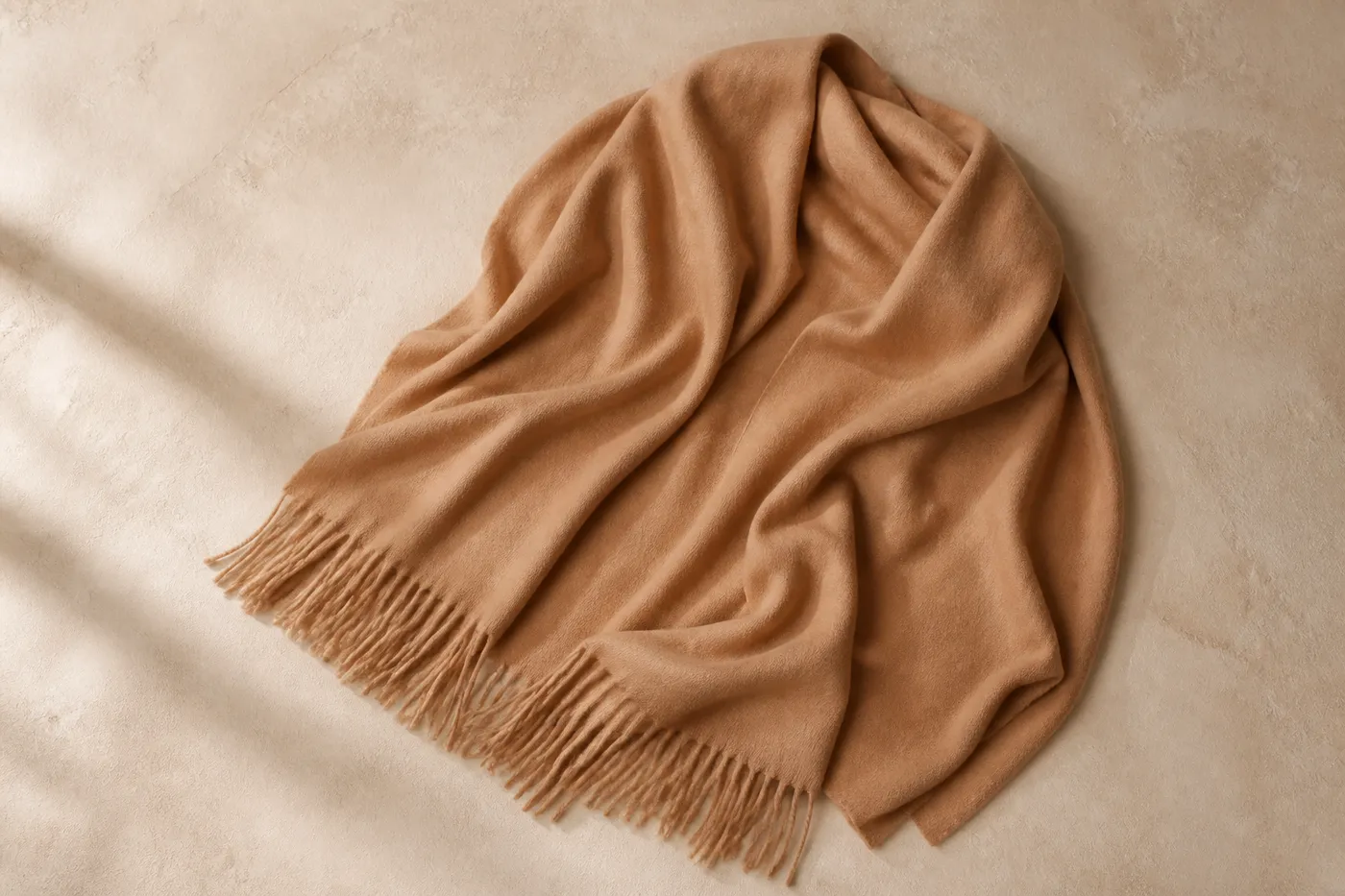 Signature Oversized Fringed Stole No.12