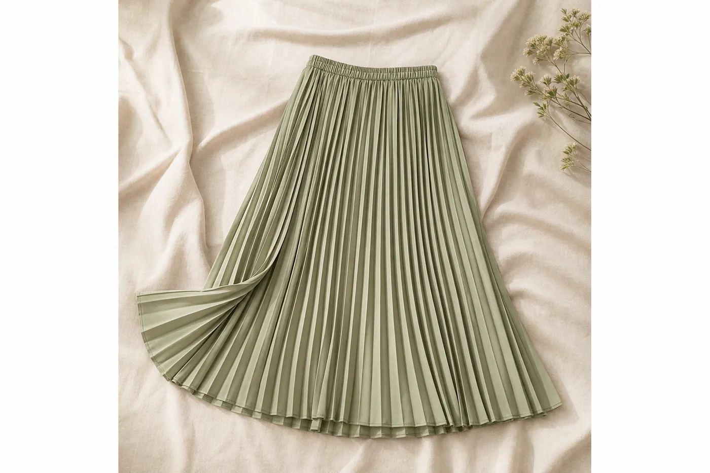 Iconic Pleated Midi Skirt No.02
