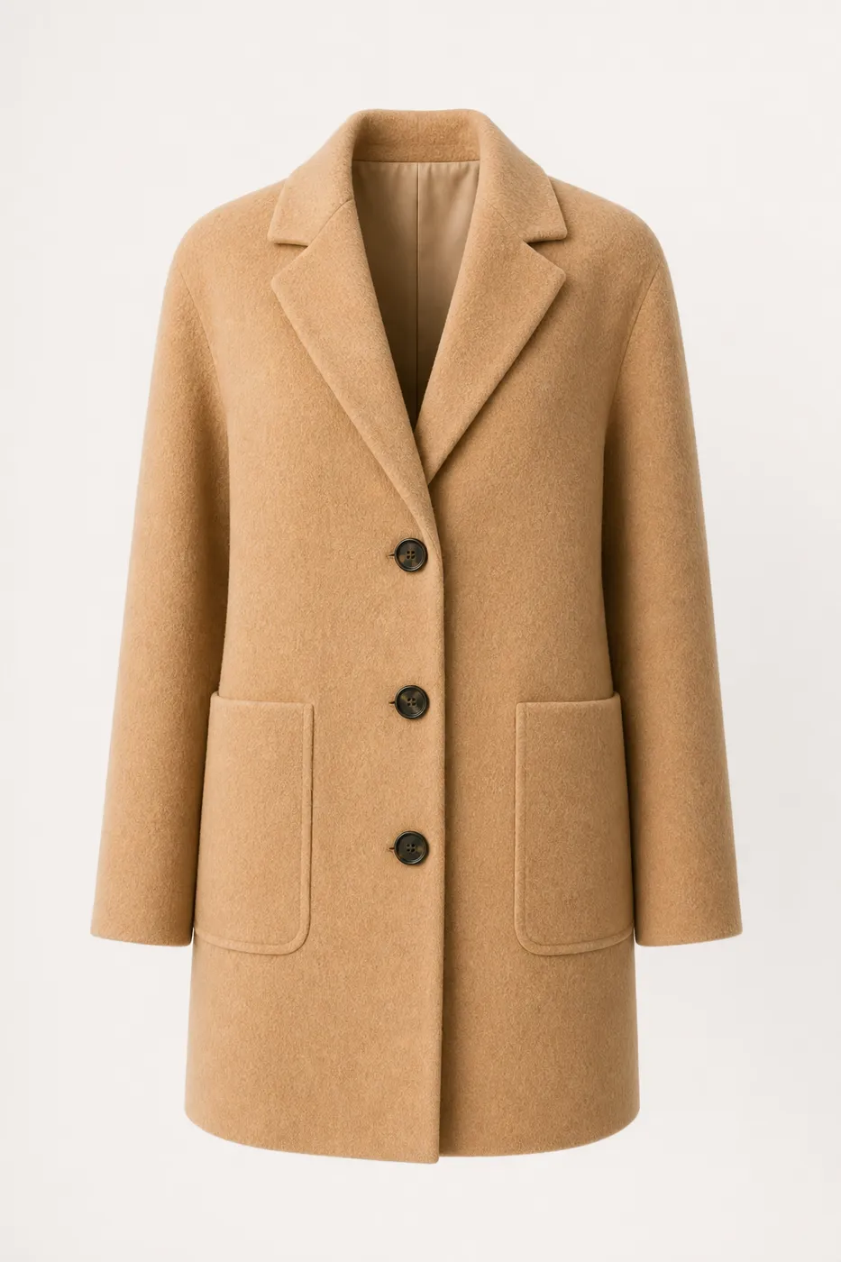 Short Wool and Cashmere Coat Muse