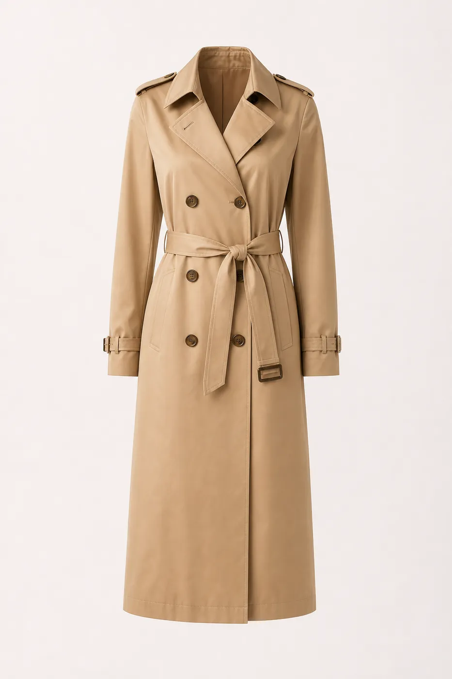 Long Coated Cotton Trench — Iconic